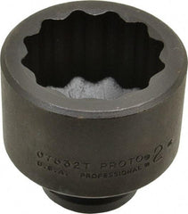 Proto - 3/4" Drive 2" Standard Impact Socket - 12 Points, 2-13/16" OAL - USA Tool & Supply