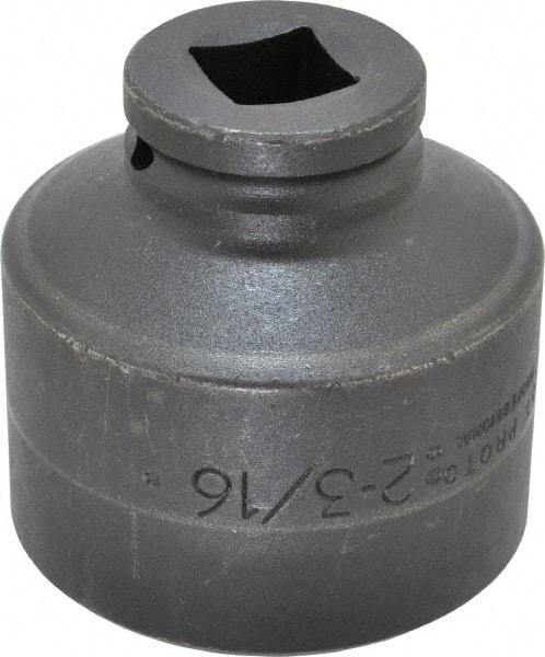 Proto - 3/4" Drive 2-3/16" Standard Impact Socket - 12 Points, 3-1/8" OAL - USA Tool & Supply