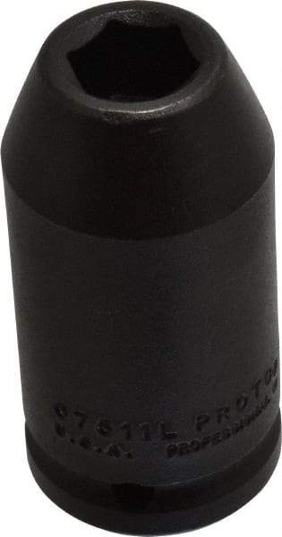 Proto - 3/4" Drive 11/16" Deep Impact Socket - 6 Points, 3-1/4" OAL - USA Tool & Supply