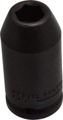 Proto - 3/4" Drive 11/16" Deep Impact Socket - 6 Points, 3-1/4" OAL - USA Tool & Supply