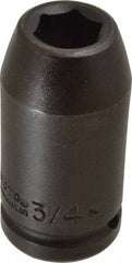 Proto - 3/4" Drive 3/4" Deep Impact Socket - 6 Points, 3-1/4" OAL - USA Tool & Supply