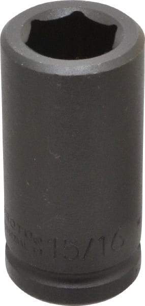 Proto - 3/4" Drive 15/16" Deep Impact Socket - 6 Points, 3-1/4" OAL - USA Tool & Supply