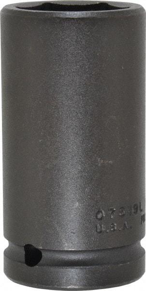 Proto - 3/4" Drive 1-3/16" Deep Impact Socket - 6 Points, 3-1/4" OAL - USA Tool & Supply