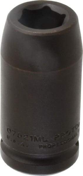 Proto - 3/4" Drive 21mm Deep Impact Socket - 6 Points, 3-1/4" OAL - USA Tool & Supply