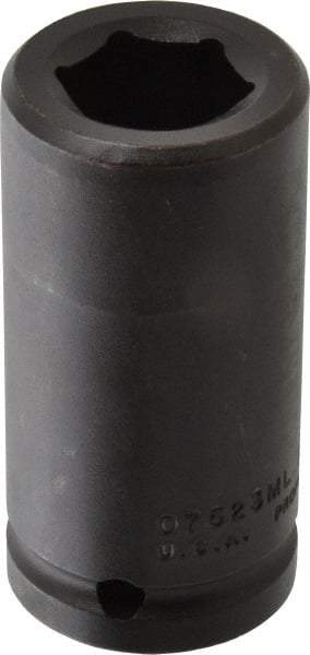 Proto - 3/4" Drive 23mm Deep Impact Socket - 6 Points, 3-1/4" OAL - USA Tool & Supply