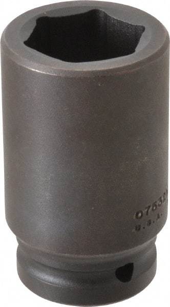 Proto - 3/4" Drive 32mm Deep Impact Socket - 6 Points, 3-1/4" OAL - USA Tool & Supply