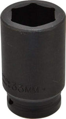 Proto - 3/4" Drive 33mm Deep Impact Socket - 6 Points, 3-1/4" OAL - USA Tool & Supply