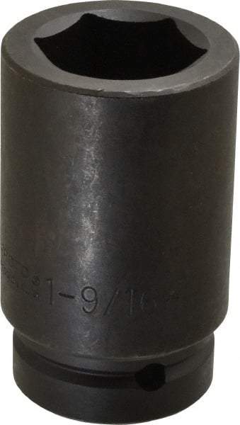 Proto - 1" Drive 1-9/16" Deep Impact Socket - 6 Points, 4" OAL - USA Tool & Supply