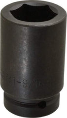 Proto - 1" Drive 1-9/16" Deep Impact Socket - 6 Points, 4" OAL - USA Tool & Supply