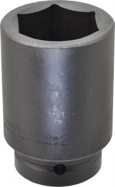 Proto - 1" Drive 2" Deep Impact Socket - 6 Points, 4-1/4" OAL - USA Tool & Supply