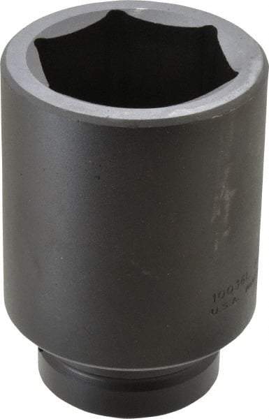 Proto - 1" Drive 2-1/4" Deep Impact Socket - 6 Points, 4-1/2" OAL - USA Tool & Supply