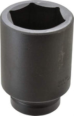 Proto - 1" Drive 2-1/4" Deep Impact Socket - 6 Points, 4-1/2" OAL - USA Tool & Supply
