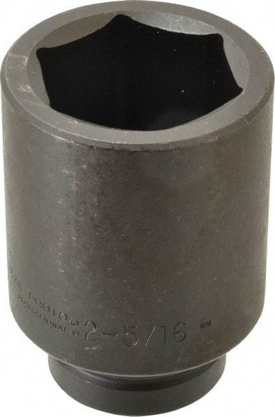 Proto - 1" Drive 2-5/16" Deep Impact Socket - 6 Points, 4-3/4" OAL - USA Tool & Supply