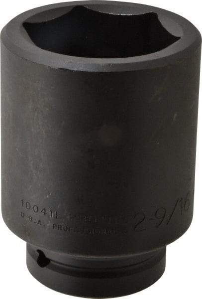 Proto - 1" Drive 2-9/16" Deep Impact Socket - 6 Points, 5" OAL - USA Tool & Supply