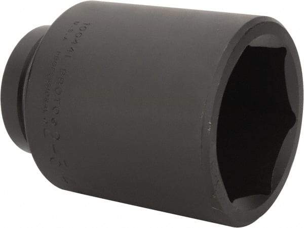 Proto - 1" Drive 2-3/4" Deep Impact Socket - 6 Points, 5" OAL - USA Tool & Supply
