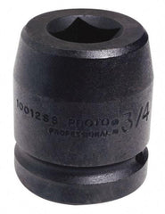 Proto - 1" Drive 80mm Impact Socket - 6 Points, 4" OAL - USA Tool & Supply