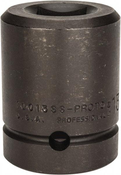 Proto - 1" Drive 13/16" Standard Impact Socket - 4 Points, 2-1/2" OAL - USA Tool & Supply