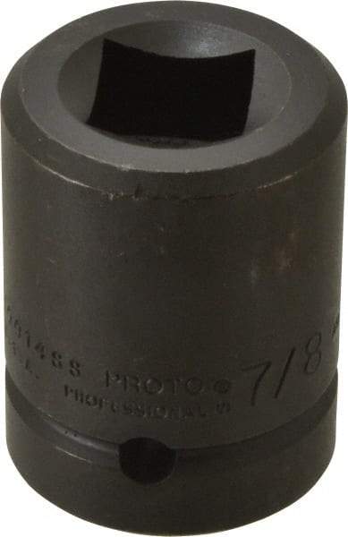 Proto - 1" Drive 7/8" Standard Impact Socket - 4 Points, 2-1/2" OAL - USA Tool & Supply