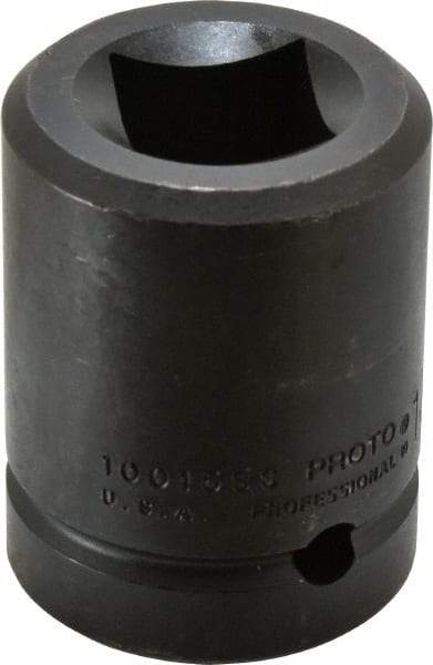 Proto - 1" Drive 15/16" Standard Impact Socket - 4 Points, 2-1/2" OAL - USA Tool & Supply