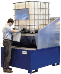 Denios - 59" Long x 46" High x 56" Deep, Locker Splash Guard - USA Tool & Supply