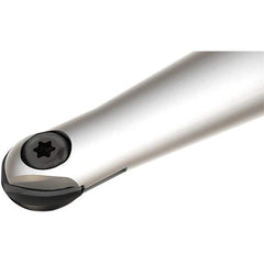 Iscar - 10mm Cut Diam, 10mm Shank Diam, 90mm OAL, Indexable Ball Nose End Mill - 25mm Head Length, Straight Shank, HCM D10 Toolholder, HBR-QF, HCR Insert - USA Tool & Supply