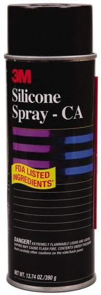 3M - 24 oz Aerosol Silicone Lubricant - Clear, 350°F Max - USA Tool & Supply