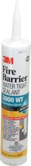 3M - 10.1 oz Cartridge Gray RTV Silicone Joint Sealant - 14 to 230°F Operating Temp, Series 3000WT - USA Tool & Supply