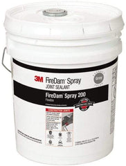 3M - 5 Gal Pail Gray Elastomer Joint Sealant - 110°F Max Operating Temp, 24 hr Full Cure Time, Series Spray 200 - USA Tool & Supply