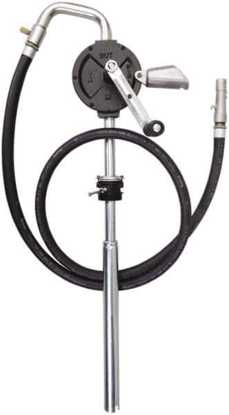 PRO-LUBE - Oil Lubrication 10 Gal/min Flow Cast Iron Rotary Hand Pump - For 15 to 55 Gal Container, Use with Alcohols, Gasoline, Naphtha & Solvents, Do Not Use with Water-Based Media - USA Tool & Supply