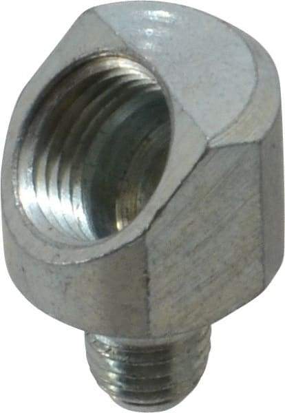 PRO-LUBE - 45° Head Angle, 1/4-28 NPT Steel Grease Fitting Adapter - 1/4" Hex - USA Tool & Supply