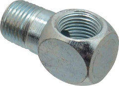 PRO-LUBE - 90° Head Angle, 1/8-27 NPT Steel Grease Fitting Adapter - 1/2" Hex - USA Tool & Supply