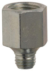 PRO-LUBE - Straight Head Angle, 1/4-28 NPT Steel Grease Fitting Adapter - 1/2" Hex - USA Tool & Supply