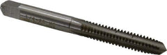 Hertel - 1/4-20 UNC 4 Flute Bright Finish High Speed Steel Straight Flute Standard Hand Tap - Plug, Right Hand Thread, 2-1/2" OAL, 1" Thread Length, H6 Limit - Exact Industrial Supply