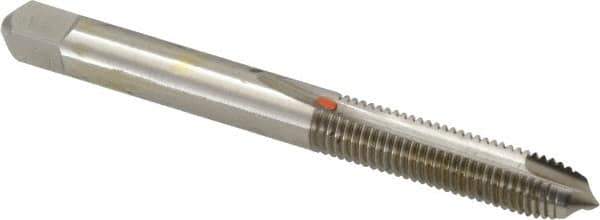 Hertel - 1/4-28 UNF, 2 Flute, Bright Finish, High Speed Steel Spiral Point Tap - Plug Chamfer, Right Hand Thread, 2-1/2" OAL, 1" Thread Length - Exact Industrial Supply