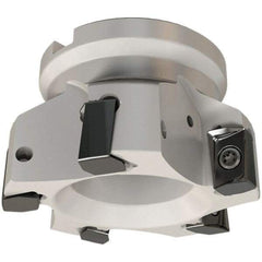 Iscar - 12 Inserts, 160mm Cut Diam, 40mm Arbor Diam, 16.3mm Max Depth of Cut, Indexable Square-Shoulder Face Mill - 0/90° Lead Angle, 63mm High, H490 AN.X 17 Insert Compatibility, Series Helido - USA Tool & Supply