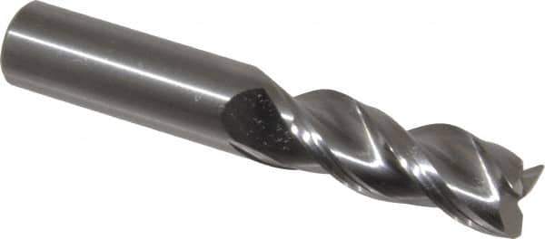 Kennametal - 1/2", 3 Flute, Single End, Solid Carbide, 0.03" Corner Radius End Mill - 3" OAL, 38° Helix, Right Hand Flute, 1-1/4" LOC, Right Hand Cut - USA Tool & Supply