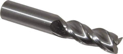 Kennametal - 1/2", 3 Flute, Single End, Solid Carbide, 0.03" Corner Radius End Mill - 3" OAL, 38° Helix, Right Hand Flute, 1-1/4" LOC, Right Hand Cut - USA Tool & Supply