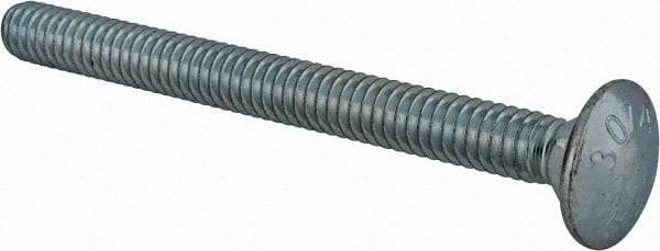 Value Collection - 1/4-20 UNC 2-3/4" Length Under Head, Standard Square Neck, Carriage Bolt - Grade 2 Steel, Zinc-Plated Finish - USA Tool & Supply