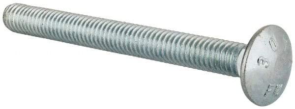 Value Collection - 5/16-18 UNC 3-1/4" Length Under Head, Standard Square Neck, Carriage Bolt - Grade 2 Steel, Zinc-Plated Finish - USA Tool & Supply