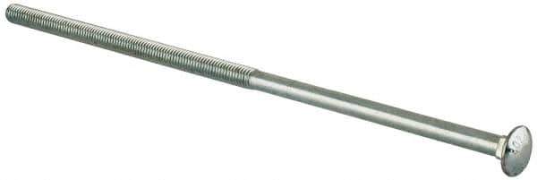 Value Collection - 3/8-16 UNC 11" Length Under Head, Standard Square Neck, Carriage Bolt - Grade 2 Steel, Zinc-Plated Finish - USA Tool & Supply