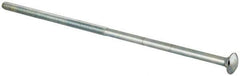 Value Collection - 3/8-16 UNC 12" Length Under Head, Standard Square Neck, Carriage Bolt - Grade 2 Steel, Zinc-Plated Finish - USA Tool & Supply