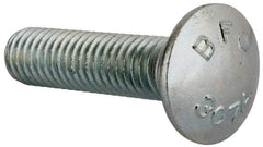 Value Collection - 7/16-14 UNC 1-3/4" Length Under Head, Standard Square Neck, Carriage Bolt - Grade 2 Steel, Zinc-Plated Finish - USA Tool & Supply