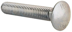 Value Collection - 7/16-14 UNC 2-1/2" Length Under Head, Standard Square Neck, Carriage Bolt - Grade 2 Steel, Zinc-Plated Finish - USA Tool & Supply