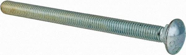 Value Collection - 7/16-14 UNC 6" Length Under Head, Standard Square Neck, Carriage Bolt - Grade 2 Steel, Zinc-Plated Finish - USA Tool & Supply