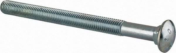 Value Collection - 5/8-11 UNC 8" Length Under Head, Standard Square Neck, Carriage Bolt - Grade 2 Steel, Zinc-Plated Finish - USA Tool & Supply