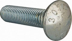 Value Collection - 3/4-10 UNC 3" Length Under Head, Standard Square Neck, Carriage Bolt - Grade 2 Steel, Zinc-Plated Finish - USA Tool & Supply