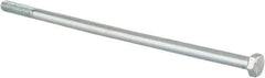 Made in USA - 5/16-18 UNC, 8" Length Under Head Hex Head Cap Screw - Partially Threaded, Grade 5 Alloy Steel, Zinc-Plated Finish, 1/2" Hex - USA Tool & Supply