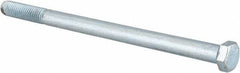 Made in USA - 7/16-14 UNC, 7" Length Under Head Hex Head Cap Screw - Partially Threaded, Grade 5 Alloy Steel, Zinc-Plated Finish, 5/8" Hex - USA Tool & Supply