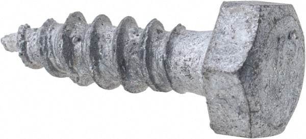 Value Collection - 1/4" Screw, 1" Length Under Head, Steel, Hex Head Lag Screw - Hot Dipped Galvanized, Grade 2 - USA Tool & Supply