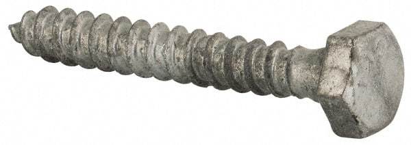 Value Collection - 1/4" Screw, 1-3/4" Length Under Head, Steel, Hex Head Lag Screw - Hot Dipped Galvanized, Grade 2 - USA Tool & Supply